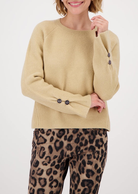 Monari Langarm-Pullover mit Knopfdetail, 1/1 Arm