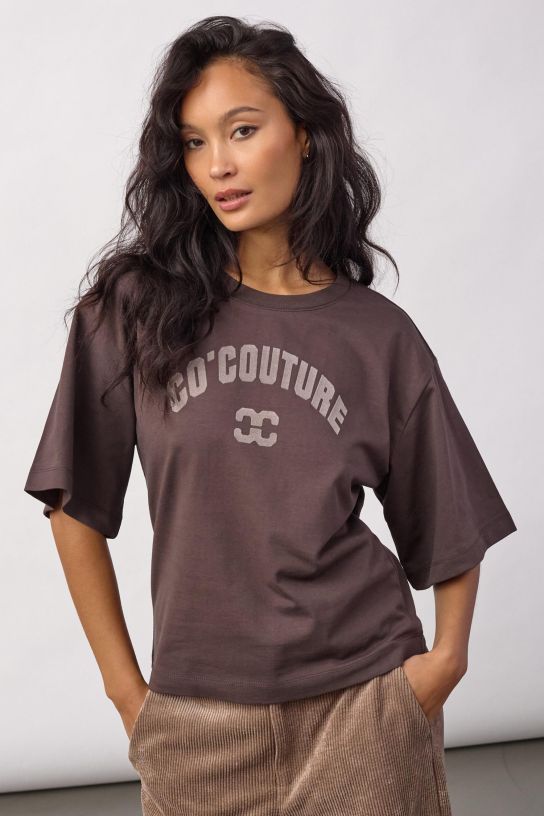 Co'Couture ZengaCC Tee O-Neck Dark Brown