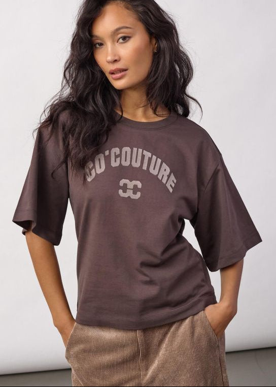 Co'Couture ZengaCC Tee O-Neck Dark Brown
