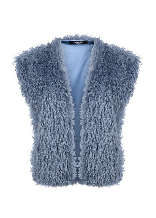 Jansen Amsterdam Dali imitatiebont gilet | Blauw
