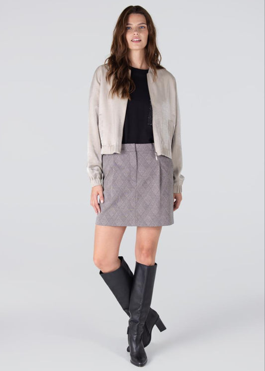 Jansen Amsterdam Dani rokje met logo tailleband | Kaki