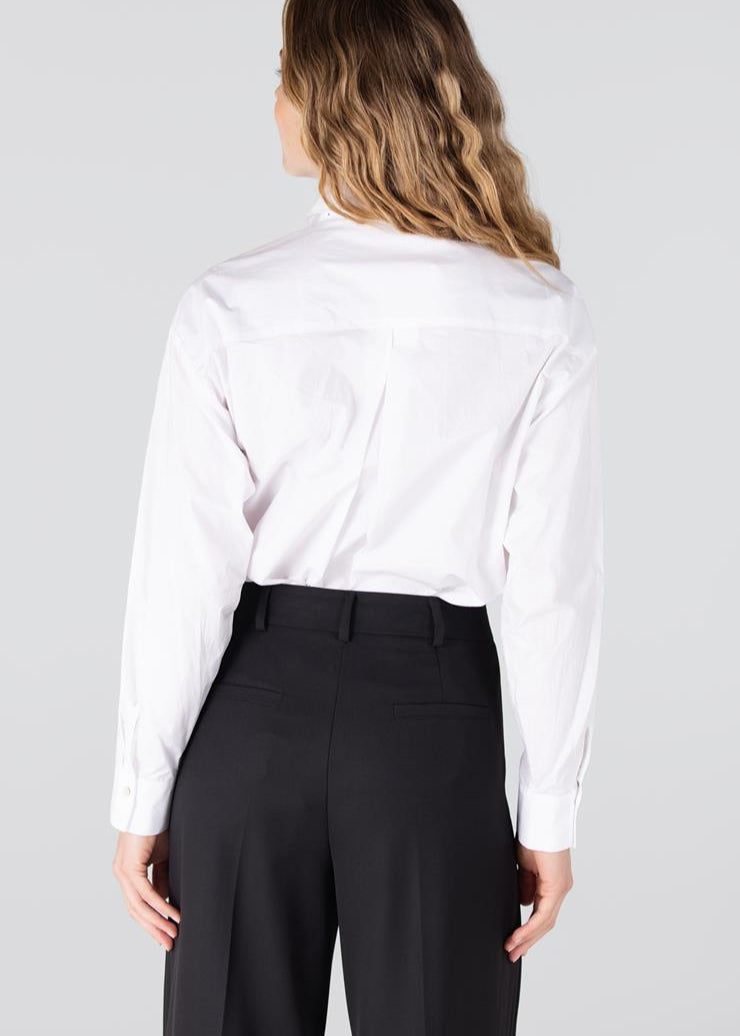 Jansen Amsterdam Isabel blouse met rhinestones | Wit