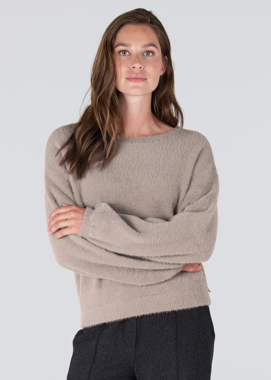 Jansen Amsterdam Caily plush trui | Kaki