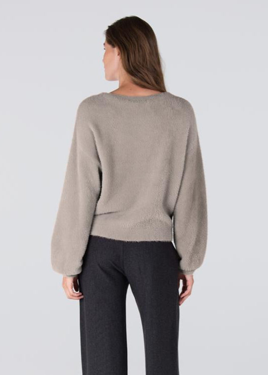 Jansen Amsterdam Caily plush trui | Kaki