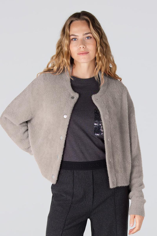 Jansen Amsterdam Cloe plush vest | Kaki