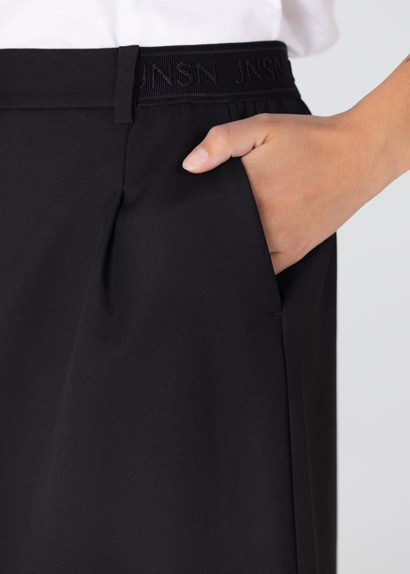 Jansen Amsterdam Candy rokje met logo tailleband | Zwart