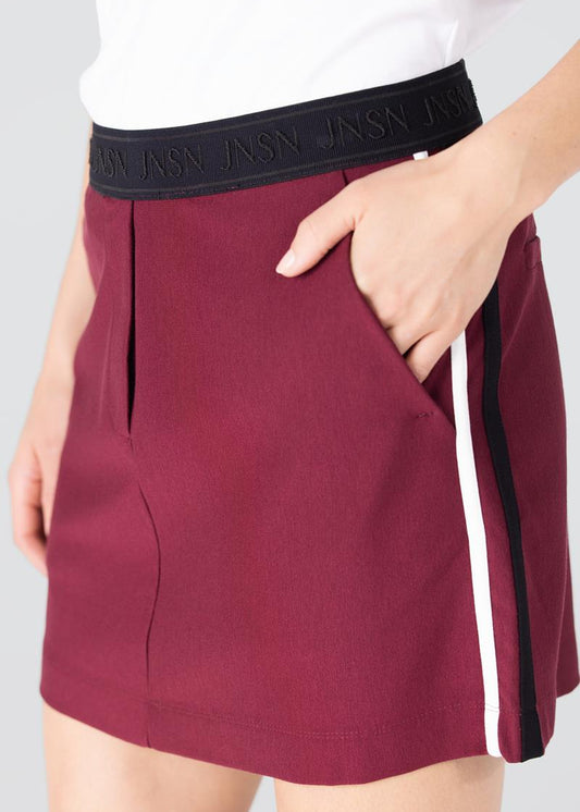 Jansen Amsterdam Jamilla rokje met biezen | Donkerrood