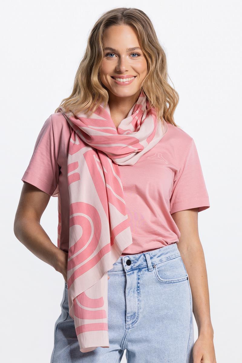 Jansen Amsterdam Scarf sjaal met logoprint in blush