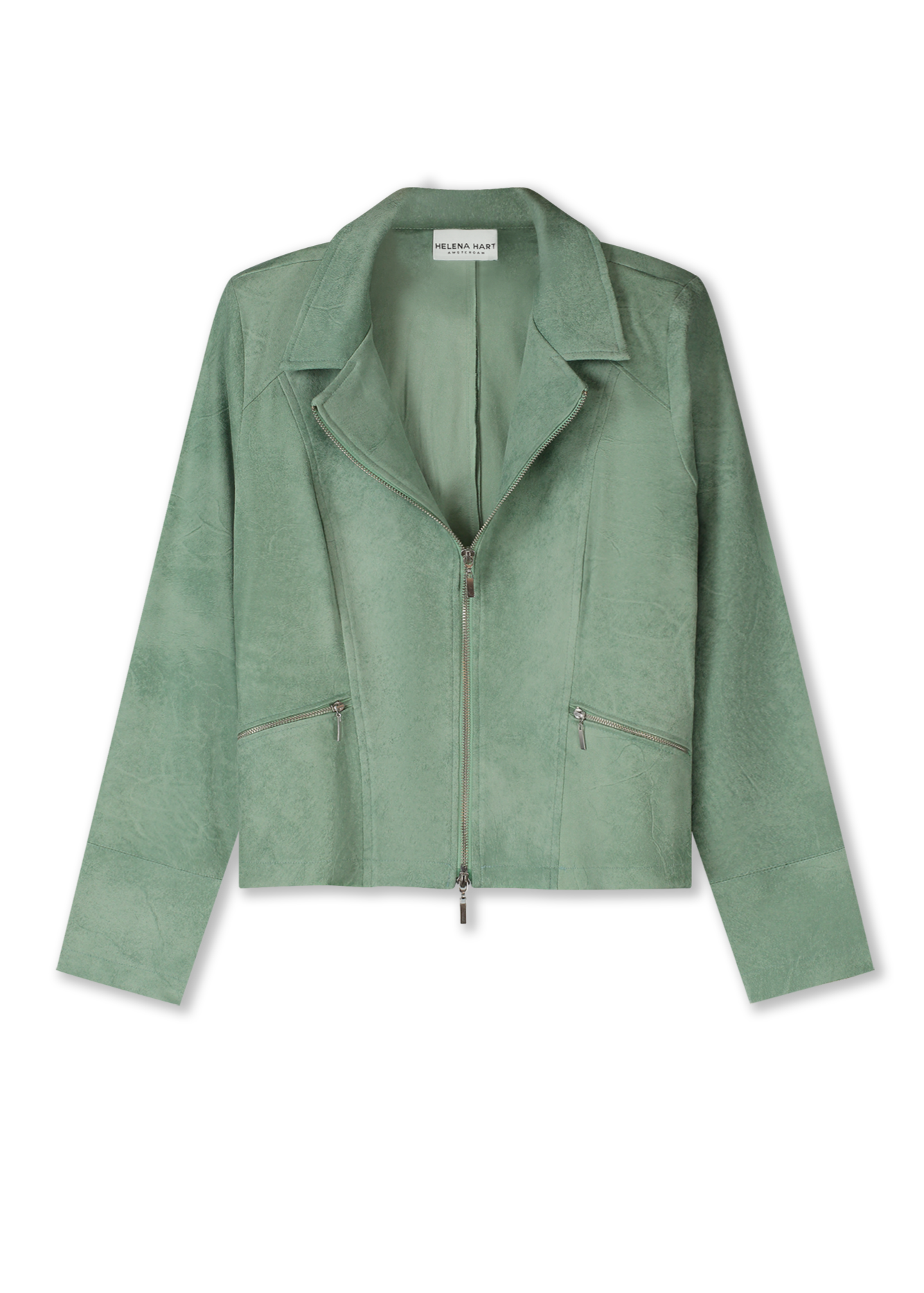 Helena Hart Amsterdam zipper biker licht groen