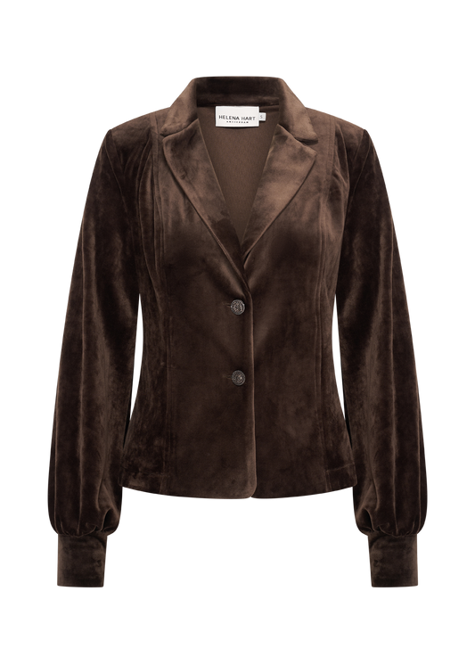 Helena Hart 7640 - BLAZER LORA VELOUR - CHOCO