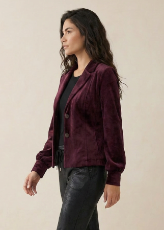 Helena Hart blazer Lora Velour Burgundy