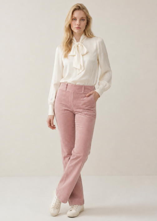 Helena Hart Broek Flair Velvet Pink Frost