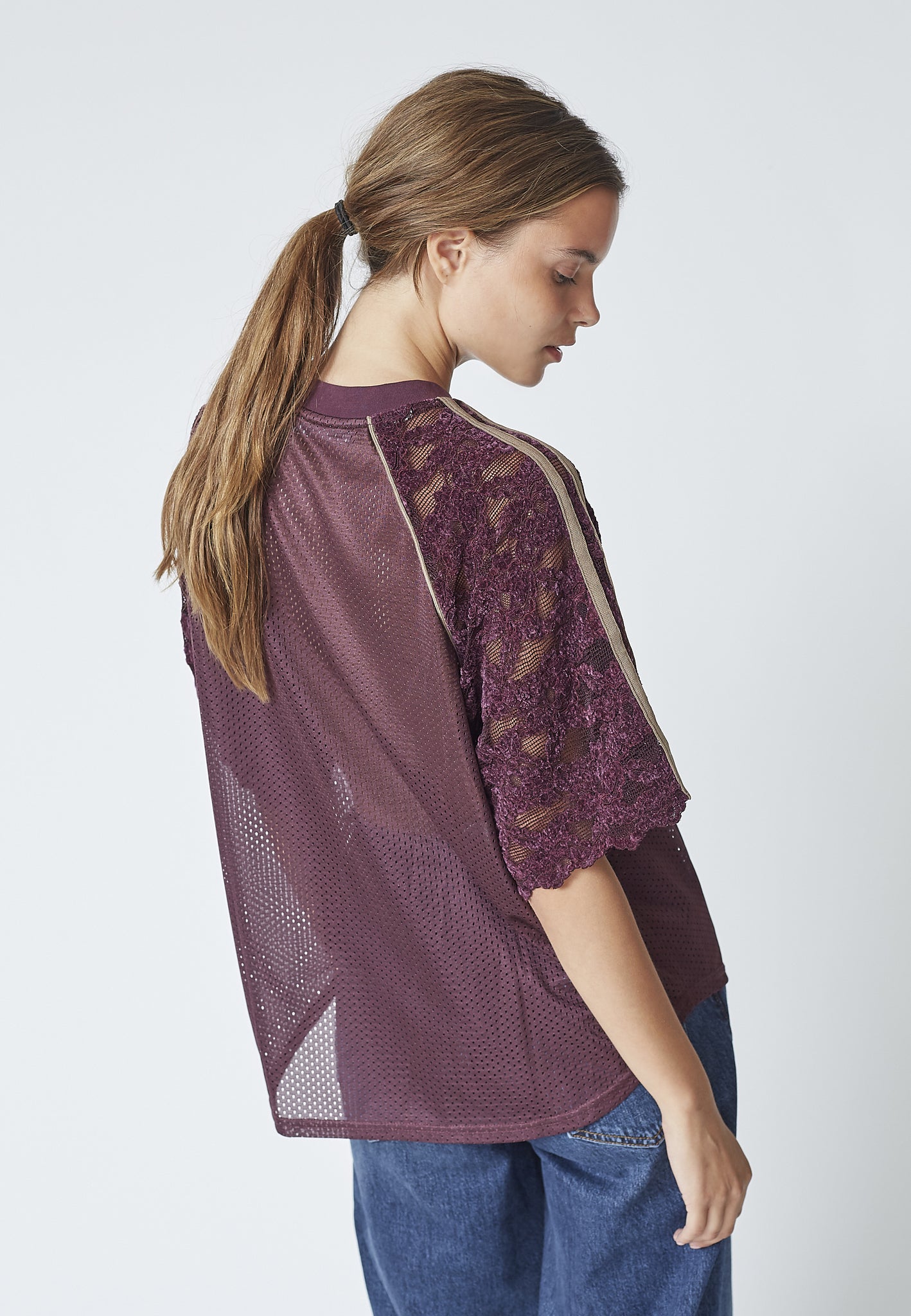 Co'couture TreyCC Lace Tee walnut