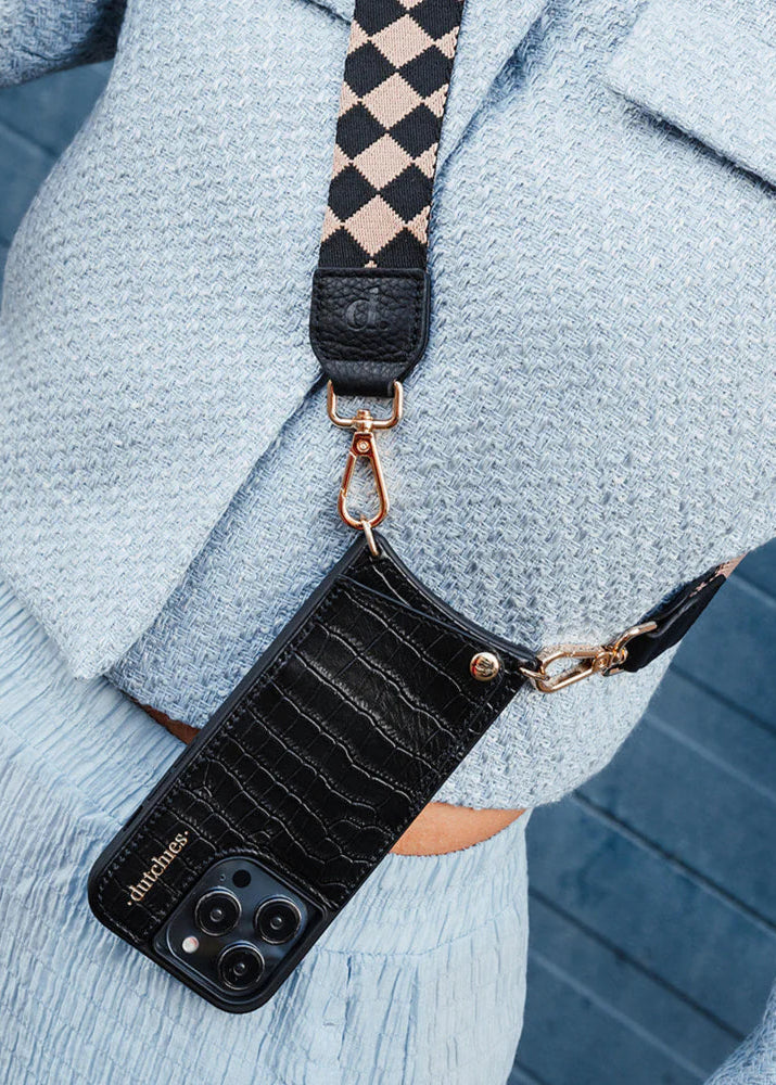 Dutchies Hoesje | Noir | Goud Iphone/Samsung