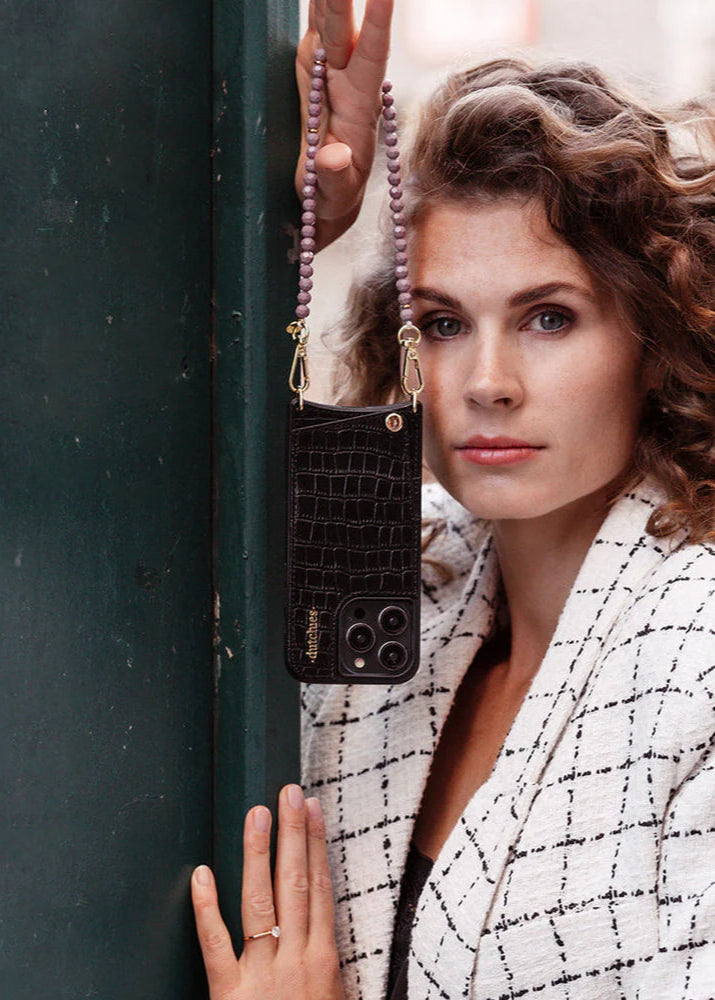 Dutchies Hoesje | Noir | Goud Iphone/Samsung