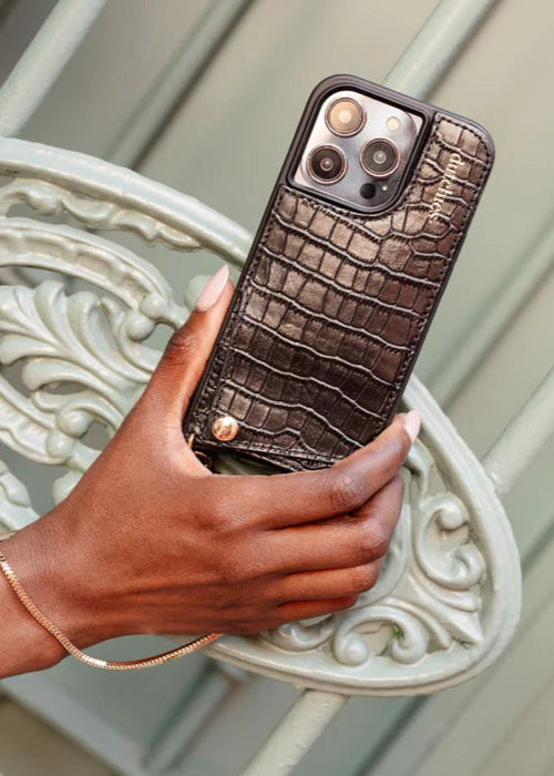 Dutchies Hoesje | Noir | Goud Iphone/Samsung