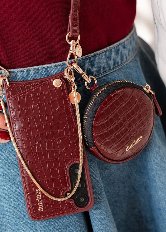 Dutchies Mini telefoontasje Emma | Burgundy?Black