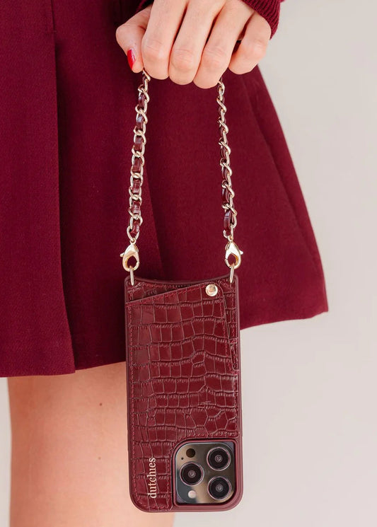 Dutchies Telefoonkoord | Italian | Burgundy/Black