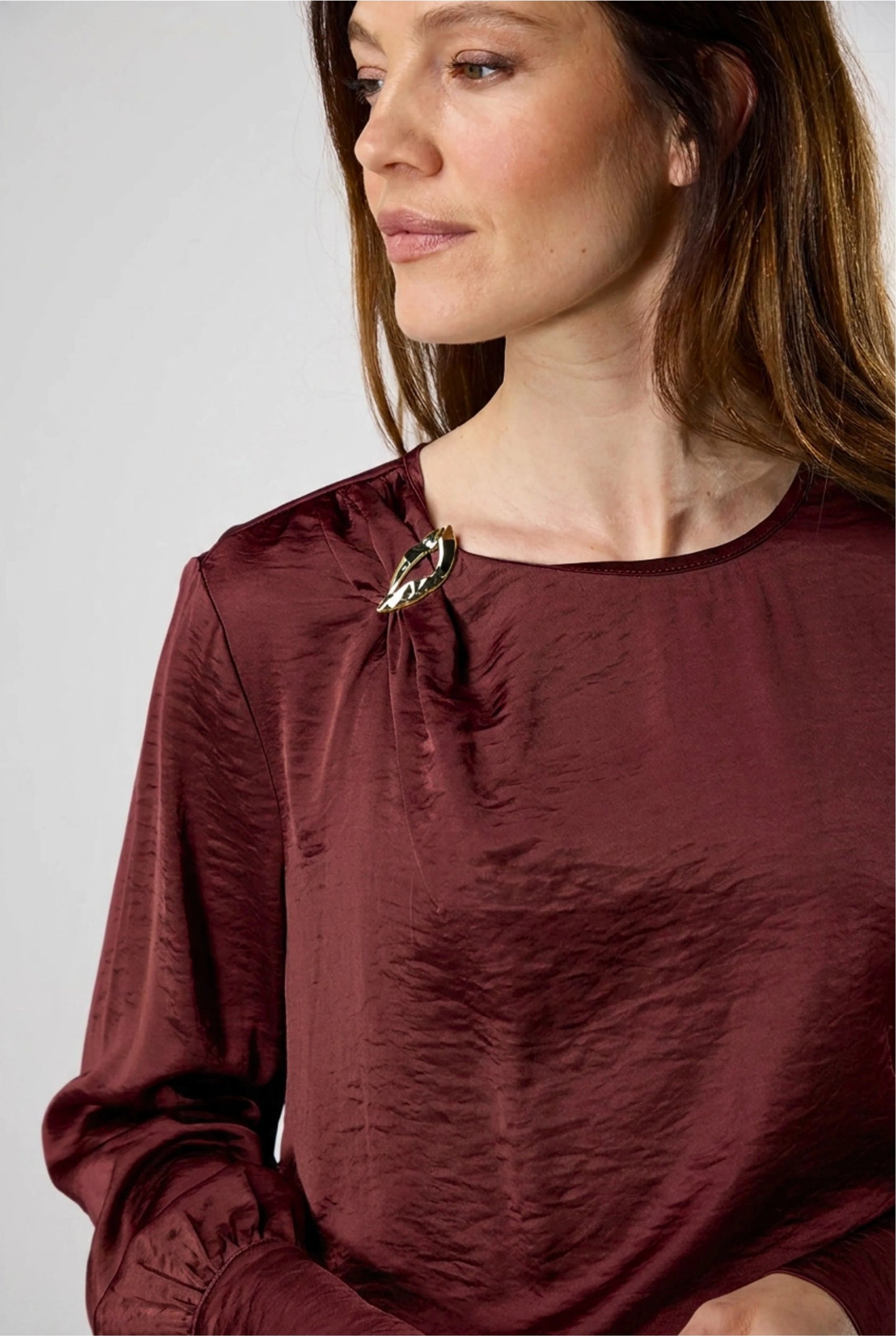 Label Dot top Anita | Bordeaux
