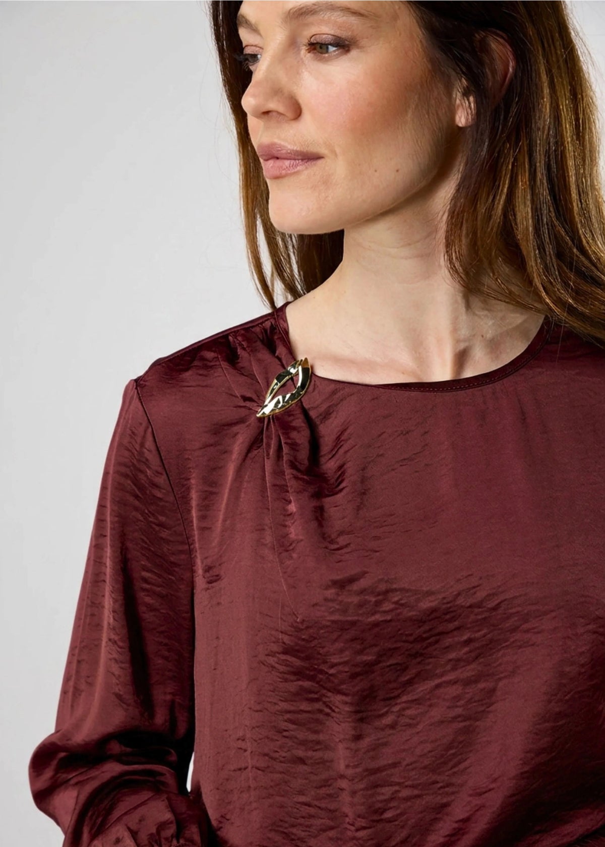 Label Dot top Anita | Bordeaux