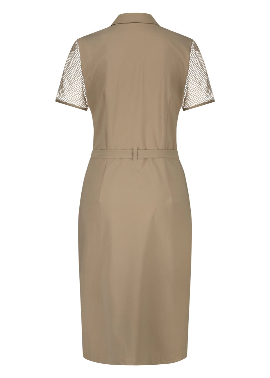 Zip73 dress zipper mesh z25/128/03/710 Jurk 710 gold