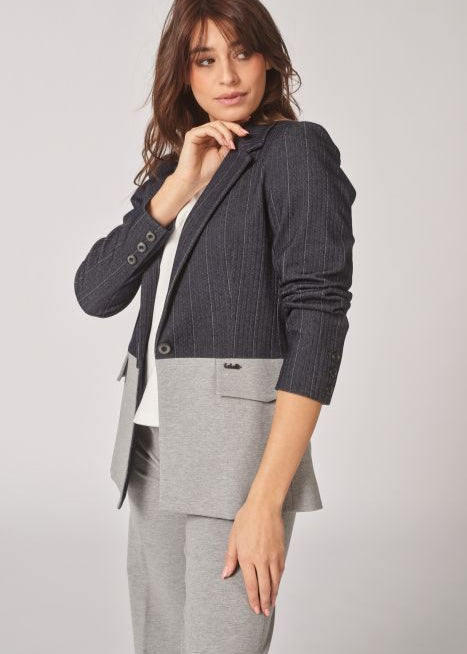 Lalotti ODILON Blazer Navy Stripe/014 Grey