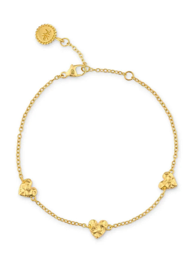 24Kae Bracelet with structured hearts