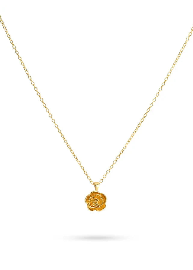 24Kae Necklace with small rose