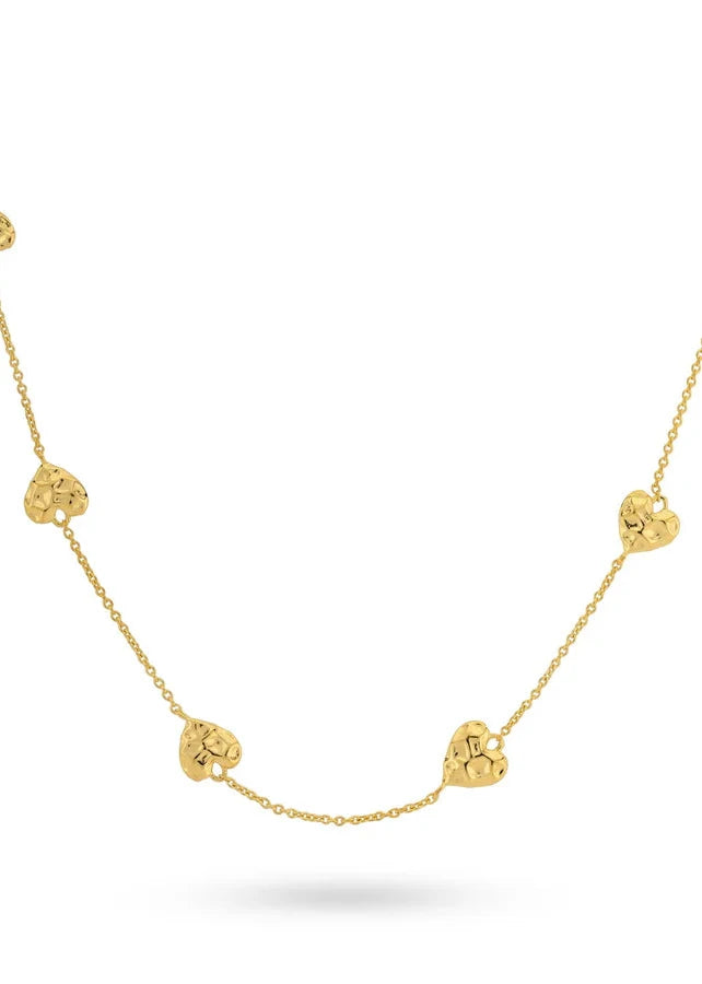 24Kae Necklace with structured hearts