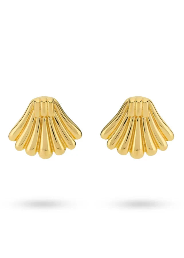 24Kae Shell-shaped statement earrings