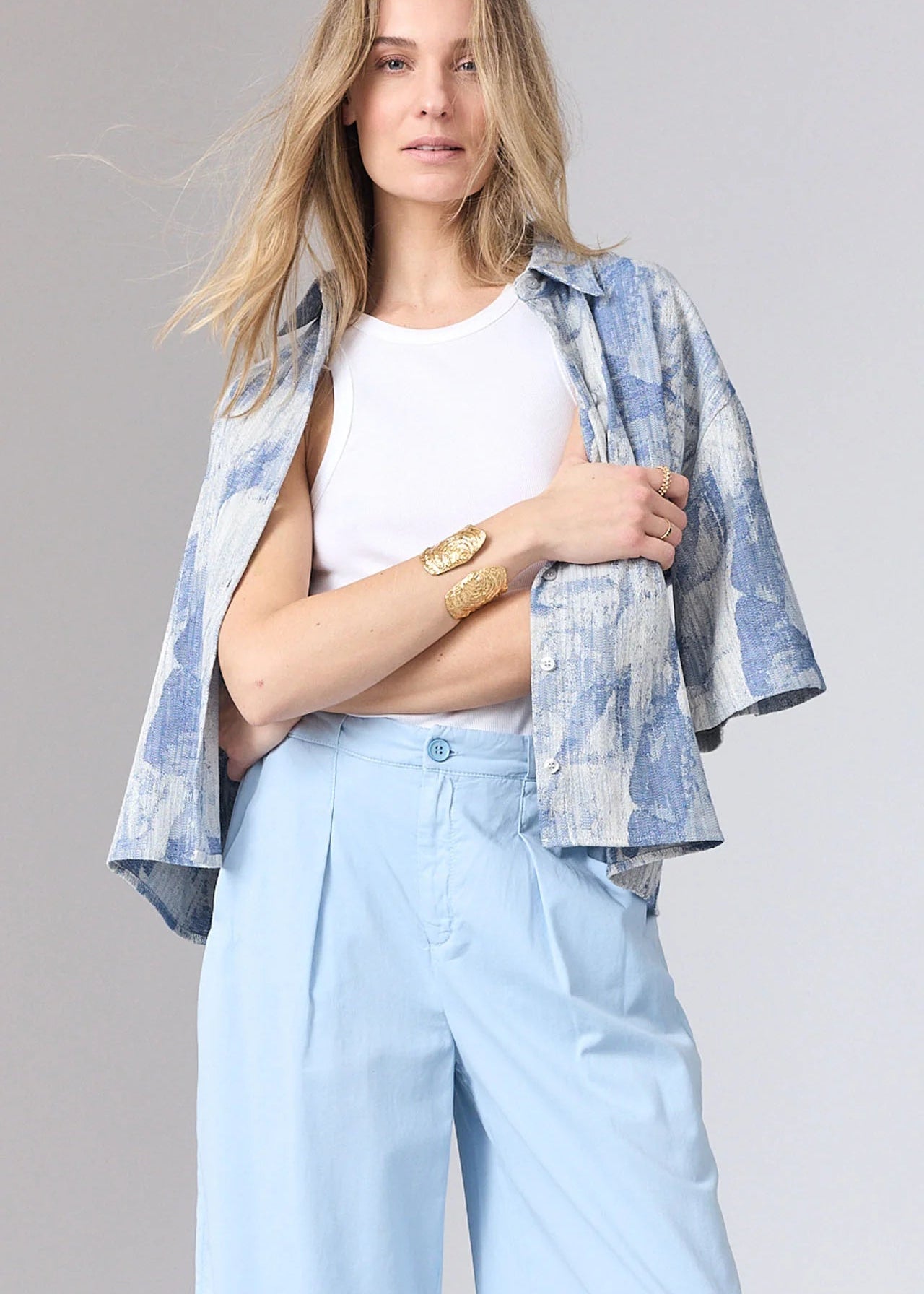 Corel Amsterdam Ella Pants Wide Jeans Soft Sky Blue