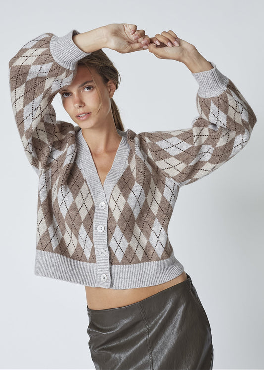 Co'Couture RowCC Check Cardigan