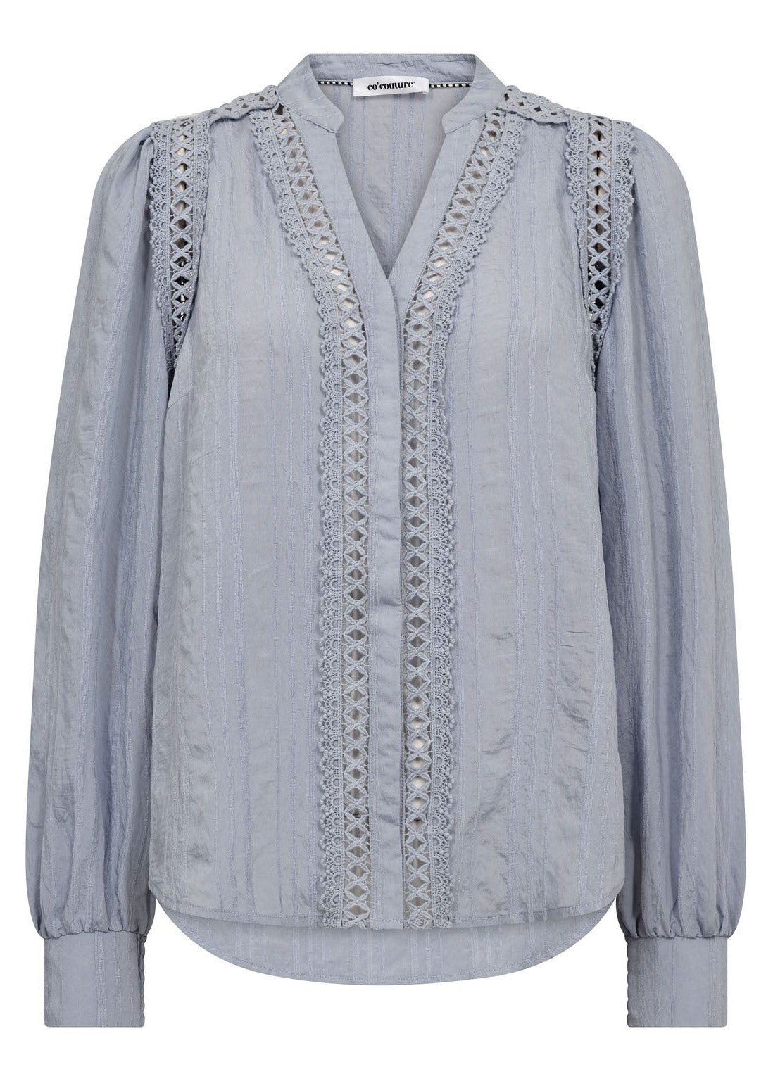 Co'Couture KesiCC Lace V-Shirt old rose / pale blue