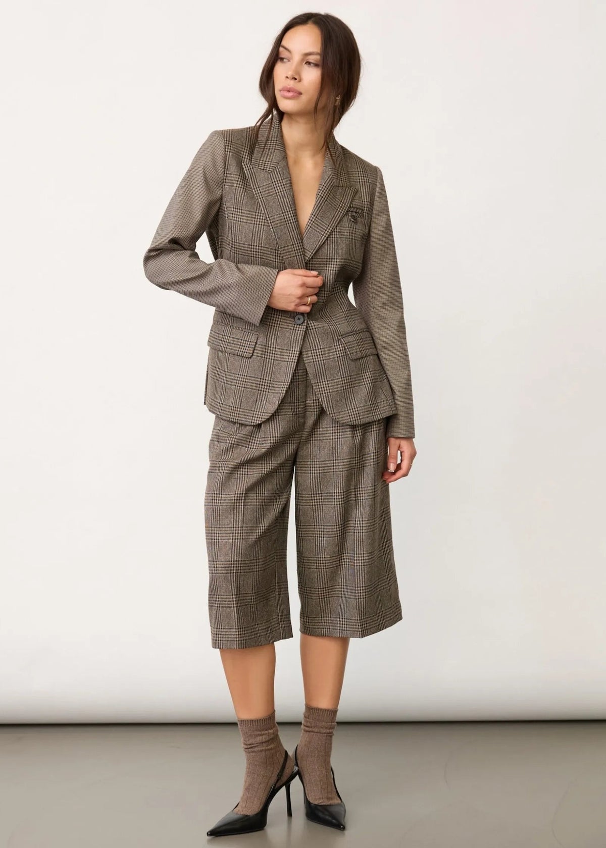 Co'Couture VeyaCC Check Fitted Blazer