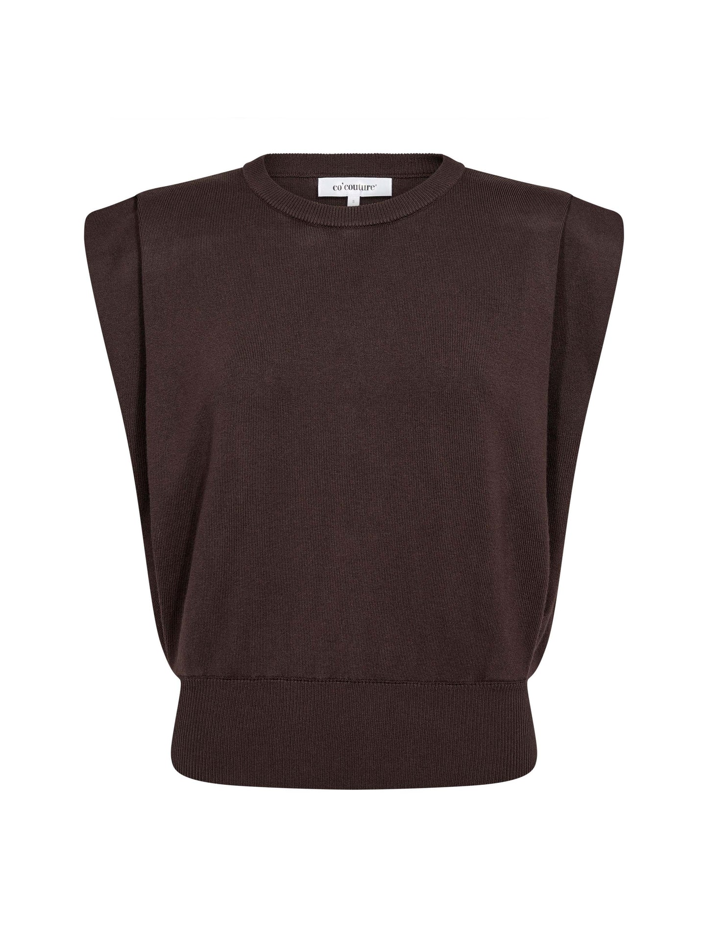 Co'Couture LueCC Wing Knit Vest - Dark Brown