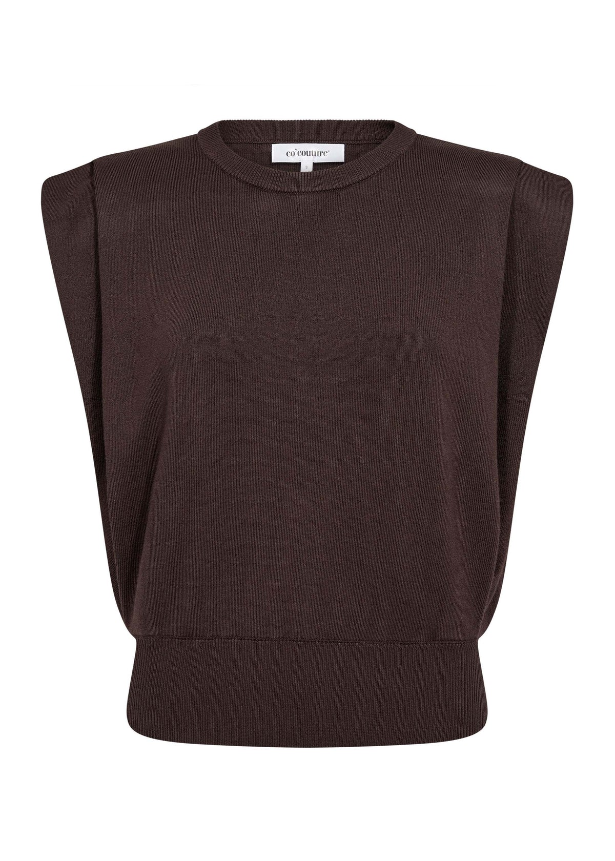Co'Couture LueCC Wing Knit Vest - Dark Brown