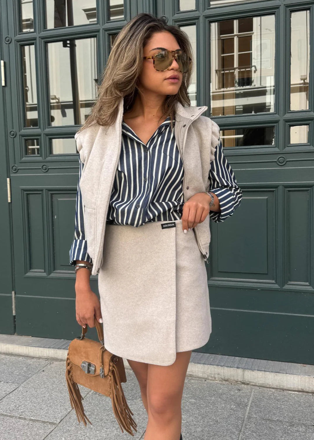 Dou DOun DUBLIN - Mini Skirt - Grey