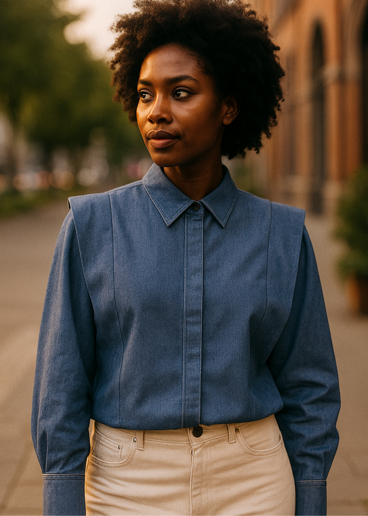 Aimee the Label SaturdayA5 Blue blouse