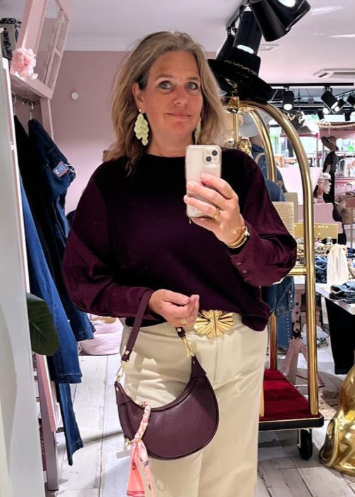 Aimee the Label HayesA5 burgundy blouse