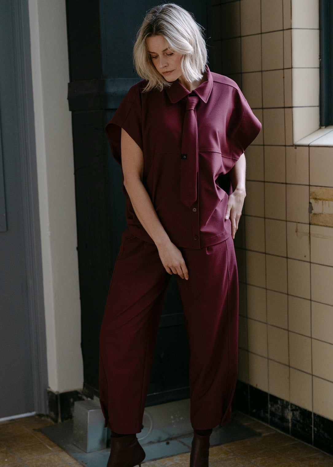 Aimee The Label IndonesiaW6 Blouse Burgundy