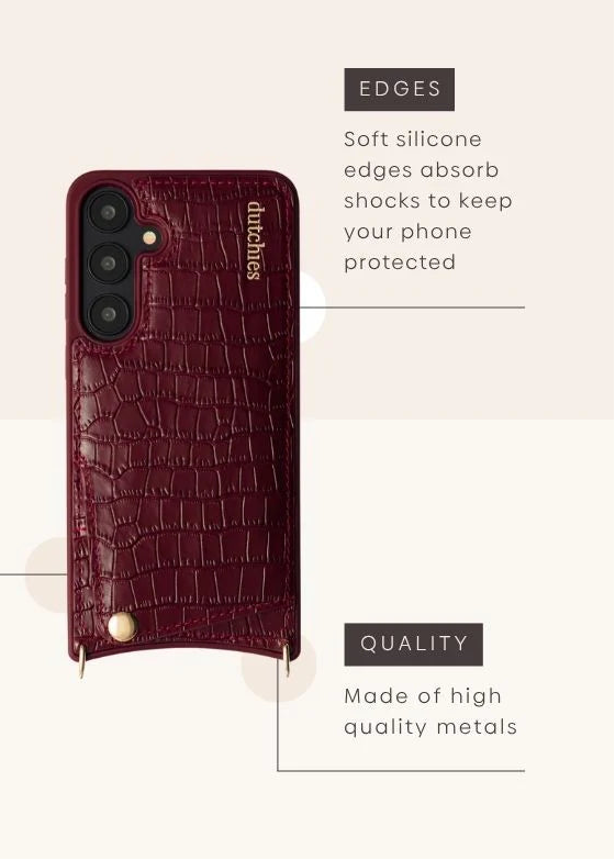 Dutchies hoesje Iphone/Samsung | Burgundy/Black