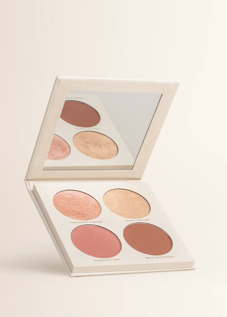 Olcay Gulsen go & glow blush + highlight palette nude