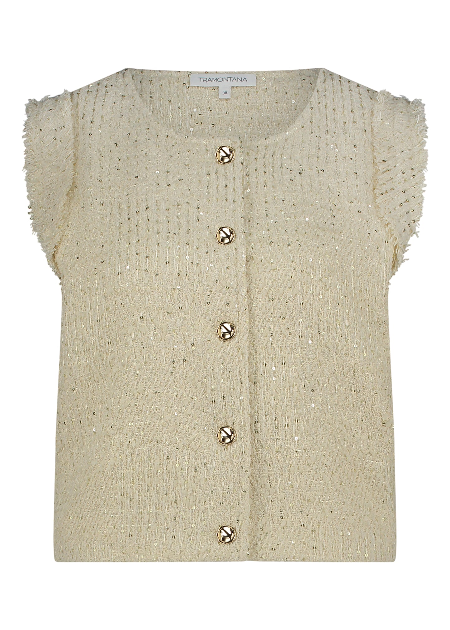 Tramontana Tweed Gilet light sand