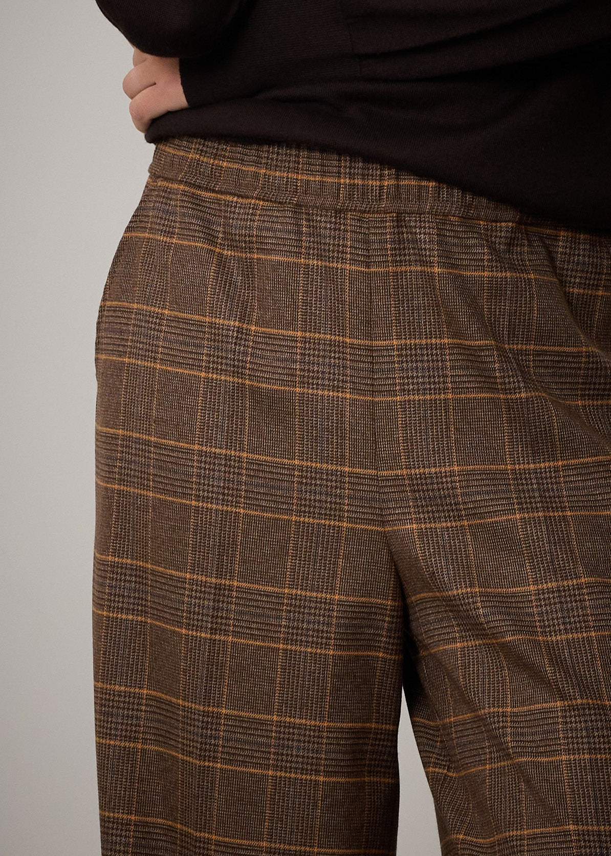 Corel Amsterdam nola pants check 23-chestnut
