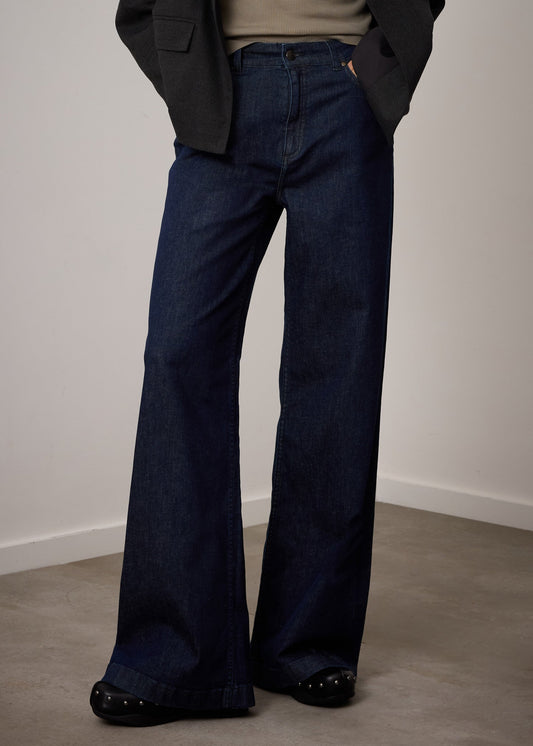 Corel Amsterdam Nola Pants Gessato Stone 70-Steel Blue