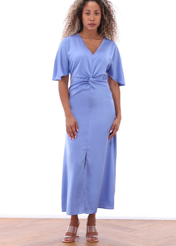 K-Design Jurk V-hals Blue Bonnet A679