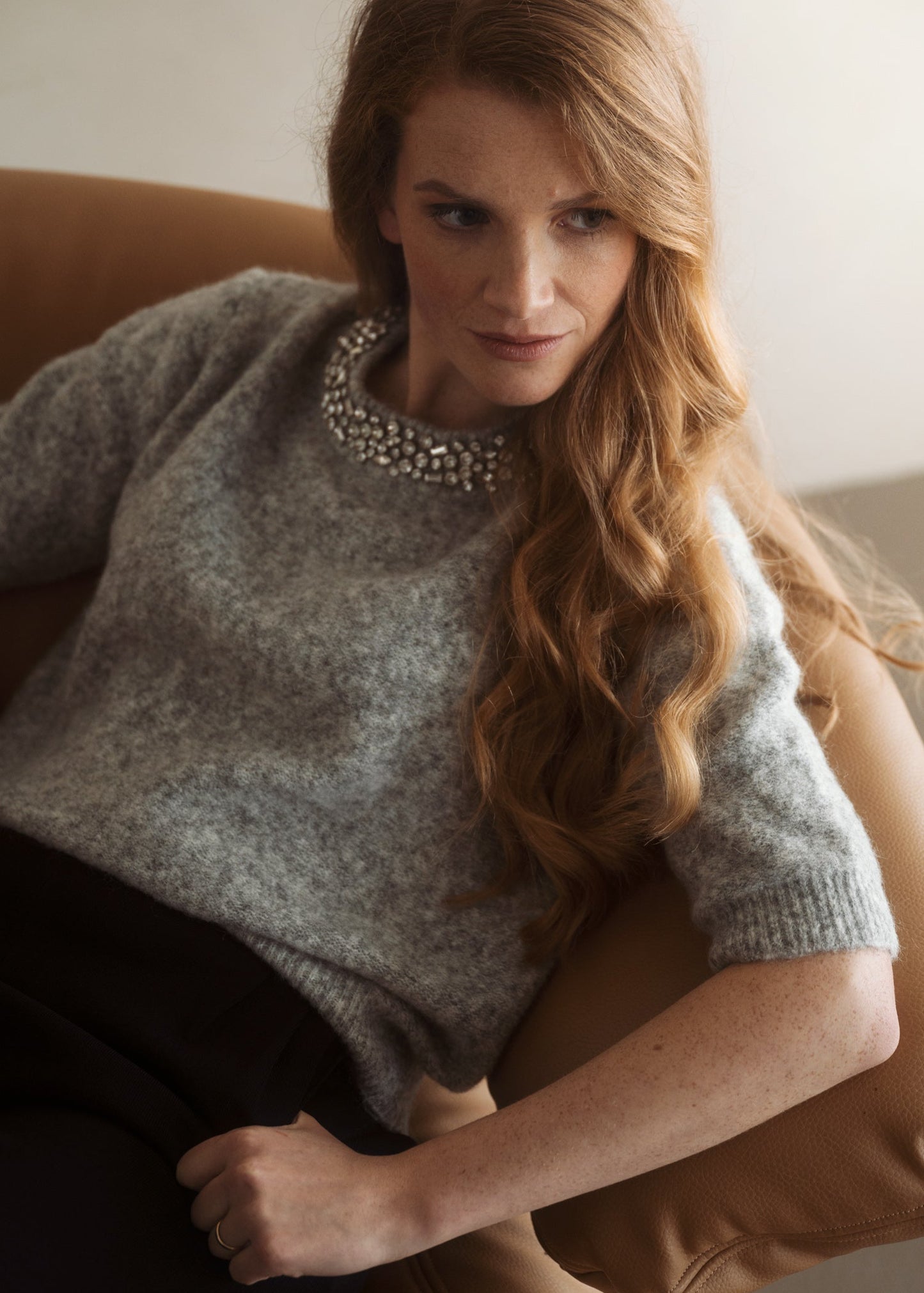 Emotion pullover grey, navy, brown