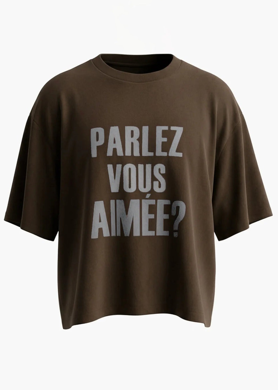Aimee the Label ElaraW6 Shirt | Brown , Off-white Letters