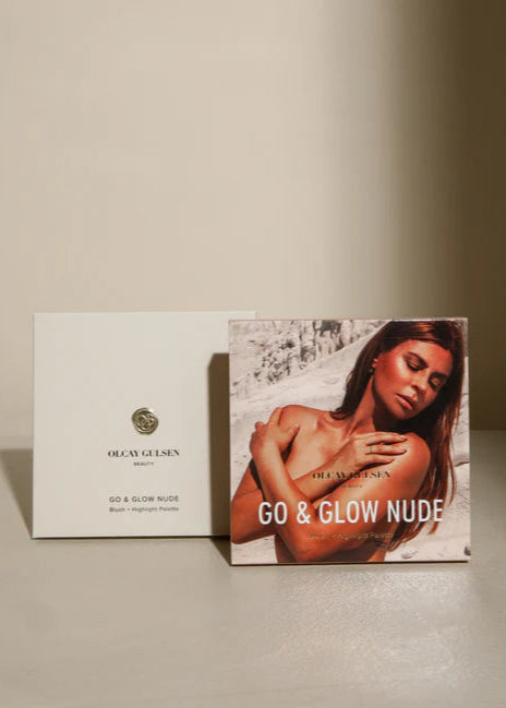 Olcay Gulsen go & glow blush + highlight  palette nude
