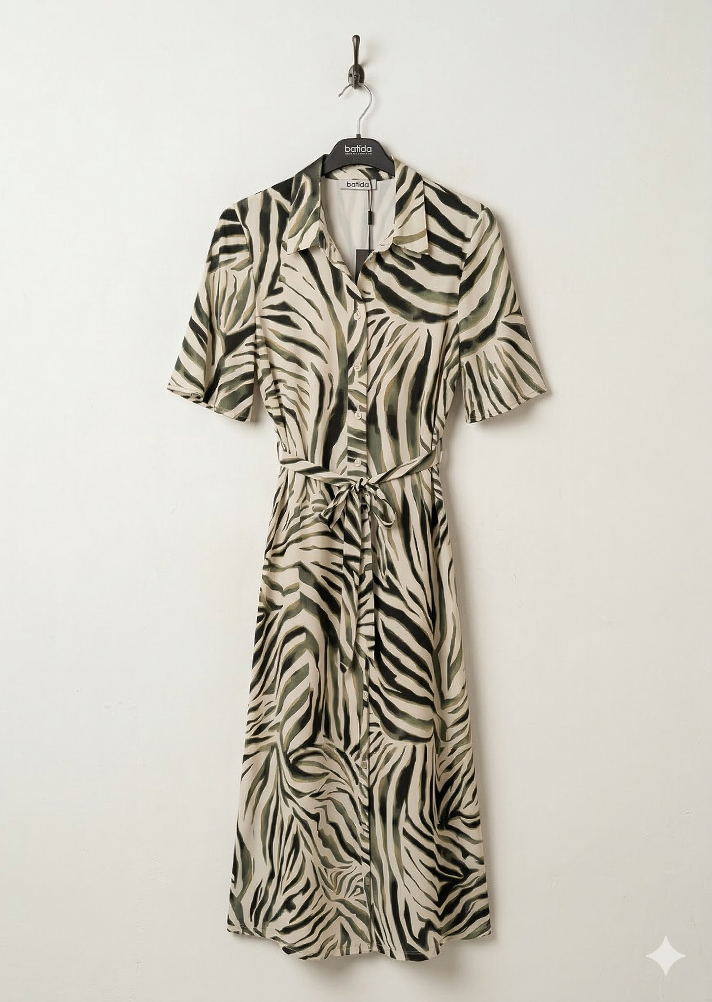 Batida Jurk Khaki print